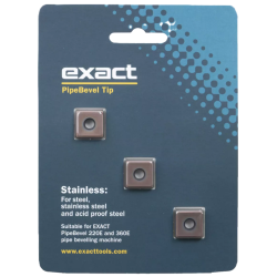 Exact Pipe Bevel Tip stainless, s�t med 3 stk.