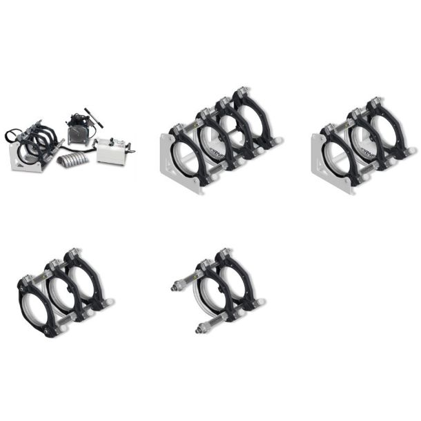 Stuksvejsemaskine, H�rner 315 mm, Manuel, LI (4-3-2) komplet med trykkarakteristik og Alu reduktioner 90, 110, 125, 140, 160, 180, 200, 225, 250A, 280 mm. SN:_