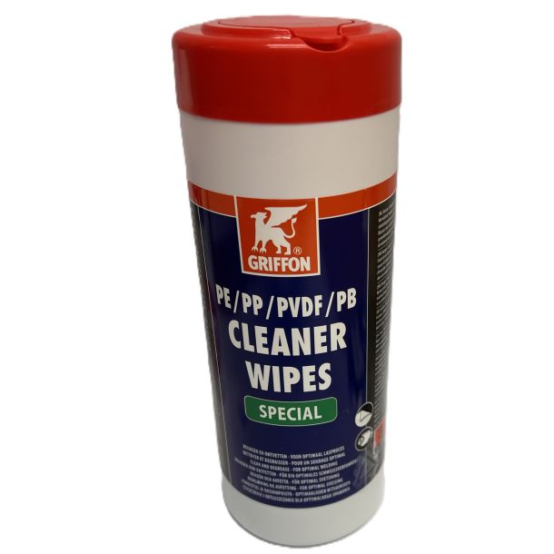 GRIFFON PE/PP/PVDF/PB renseserviet, Plastdispenser med 100 STK. BISON Wipes (1PK= 6 stk)