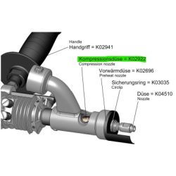 Kompressionsdyse til MAK 18S MA/E-25 u. 25-S #K02922