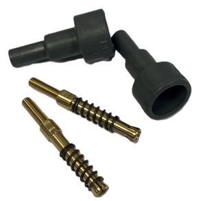 Svejsekontakter (adaptere) for Elektra elmuffe svejsemaskiner . St med 2 stk.