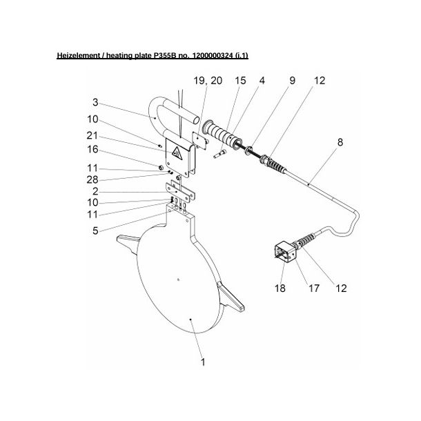 Svejsespejl Rothenberger til P355B, 2500W (uden styreboks)