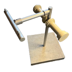 Trdrulleholder, dobbelt, med tilbagelbssikring, kan dreje 360gr