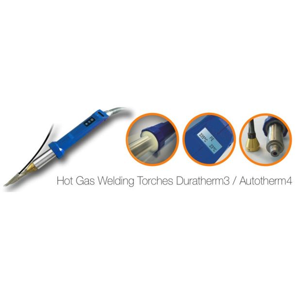 Duratherm3 Hot Gas Welding Torch with integrated output power control 8 m hose length, 230 V, 50/60 Hz, 800 W