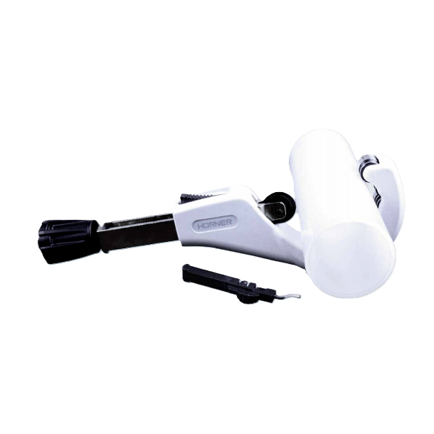 R�rsk�rer H�rner 6-76 mm.  til plastr�r med godstykkelse op til 8,6 mm.  - Inklusiv aftagelig afgraterpen i h�ndtag.