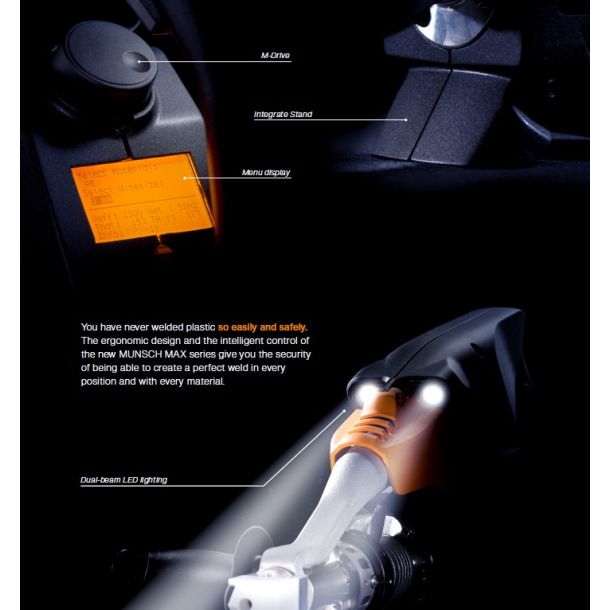 Extruder, Munsch, MAX 18, (Digital) with 360 turnable nozzle and autoair 230V-50hz 