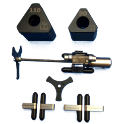 Internal debeader set 90-110mm. Cutter head + supports. (rods not included) Stainless steel