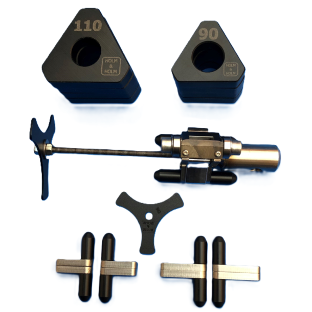 Internal debeader set 90-110mm. Cutter head + supports. (rods not included) Stainless steel