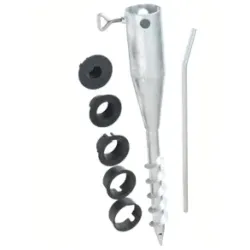 Parasol holder, ground spear with ""thread""