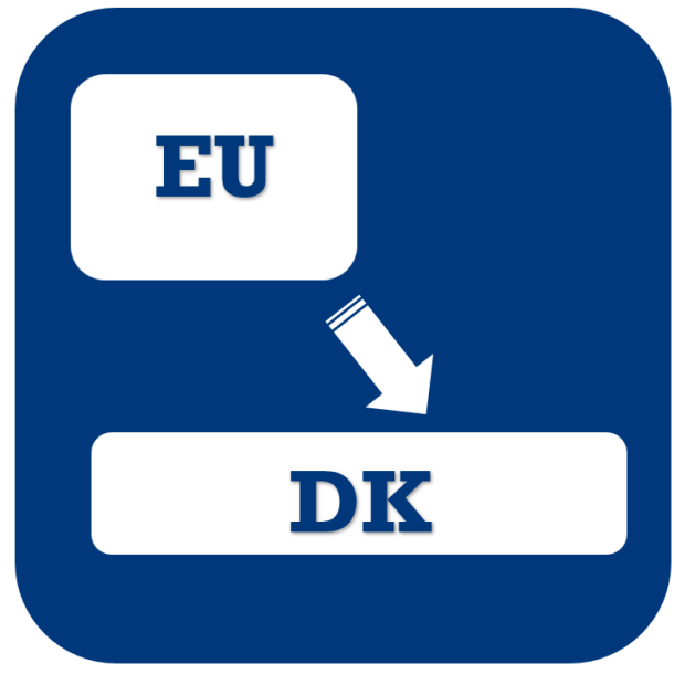 Klarg�ring til Danske nummerplader (I Danmark kan man ikke bestille smalle nummerplader)