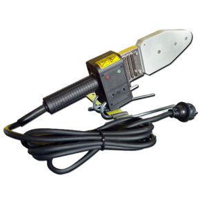 Polywelder supplied in cardboard box with support and clamp for ground and bench. Welding capacity: � 16 - � 63 mm.