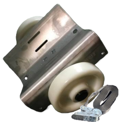 Pipe dolly HHRH, Rollers for plastic pipes for max � 315 mm, made of aluminum with solid wheels.