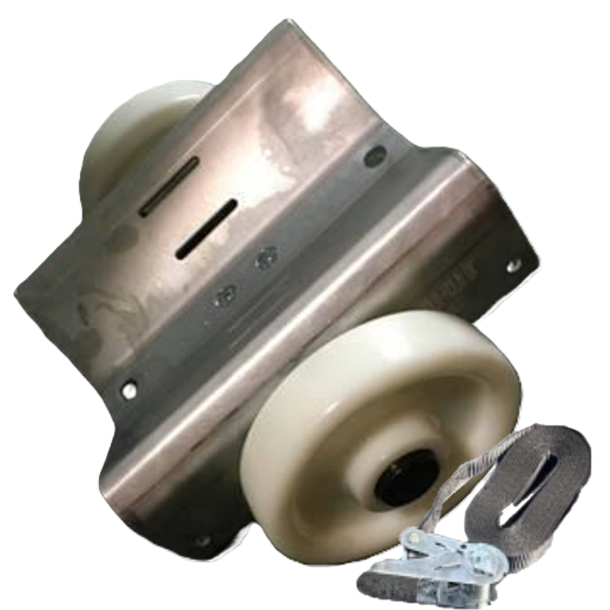 Pipe dolly HHRH, Rollers for plastic pipes for max � 315 mm, made of aluminum with solid wheels.