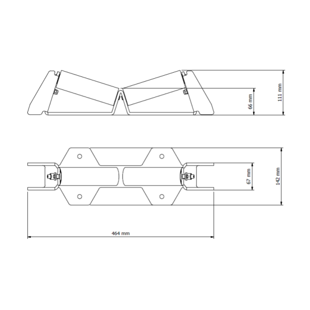 Rullebuk 630 (63-630) ruller med kuglelejer op til 1000 kg