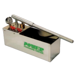 Manuel trykpumpe, 100 bar, 2 m. trykslange, klasse 1,6 manometer, rustfri trykspand.