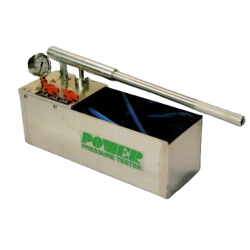  Manual pressure pump, 50 bar, class 1.6 manometer, stainless steel pressure bucket