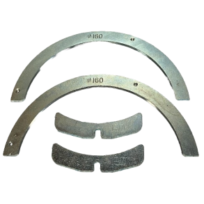 Reductions 160/160 for HWT 160, 2 halves + 2 pipe supports