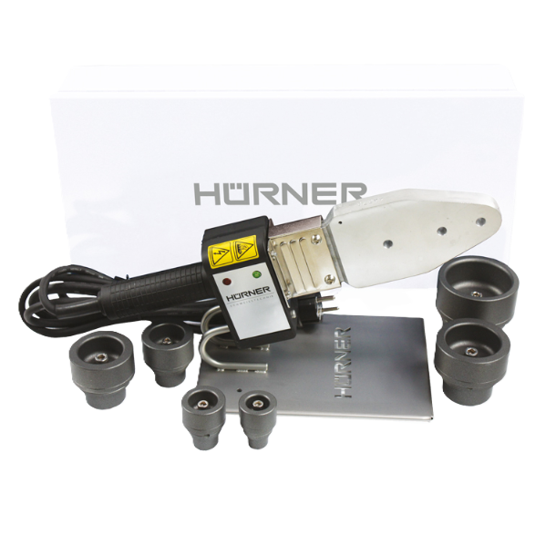 Muffedornspejl Hrner HMS 63 T  16 - 63 mm 230 V - ST - med konstant temperatur inkl. varme-dorne og varme-muffer 20 - 63 mm (Type A) samt kuffert