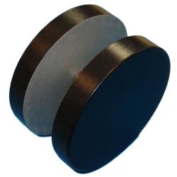 Welding plates, teflon coated, D=73mm, with center screw. For mounting on heating plate HHSW 63