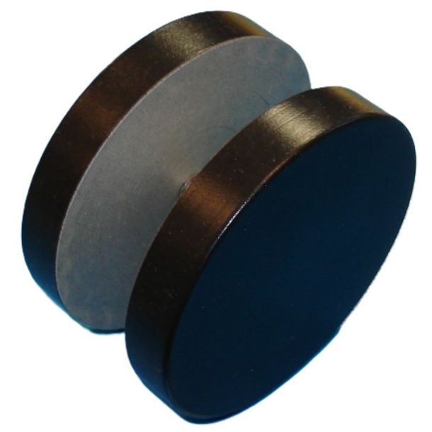 Welding plates, teflon coated, D=73mm, with center screw. For mounting on heating plate HHSW 63