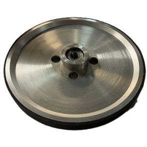 Tensioning wheel 350mm for BSM630 band saw gummed, with bearings and circlips.