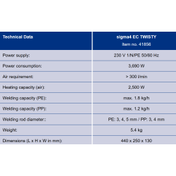 EXWELD sigma4 EC TWISTY Extrusion Welder with self-contained air supply