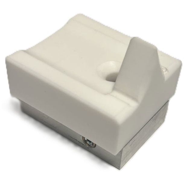 43.0120V-60-50-M - Svejsesko Munsch, V fuge plade 20mm. - L�ngde 60mm bredde 50 mm. -  inkl. alu-holder