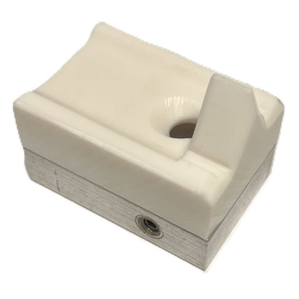 43.0120V-60-40-M - Svejsesko Munsch, V fuge plade 20mm. - L�ngde 60mm bredde 40mm. -  inkl. alu-holder