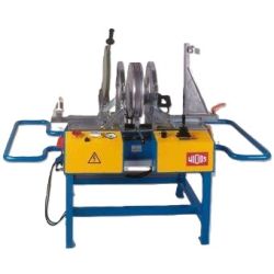 WIDOS 4002, Komplet maskine med  planh�vl, svejsespejl, st�l underbord, smalle hovedsp�ndebakker i st�l, Reduktioner og r�rst�tter 90-110-125-140-160-180-200-225-250-280-315 mm.  Trykkarakteristik.