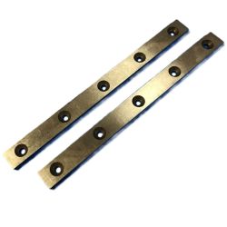 Kniv til h�vl (2 stk) Tecnodue markmaskine PT355 / EURO315 / PL315 / GL. PT 500. 200 mm. med 5 huller.