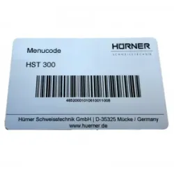 HST300 2,0 Menukode Kreditkort med Stregkode
