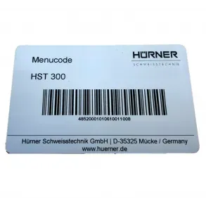 HST300 2,0 Menukode Kreditkort med Stregkode