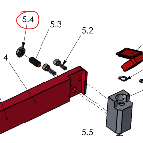 Nut M8 For PES 400 pipe peeling tool Pos. 5.4
