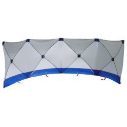 Safety Screen. Shield Blue / White with pegs and bag.